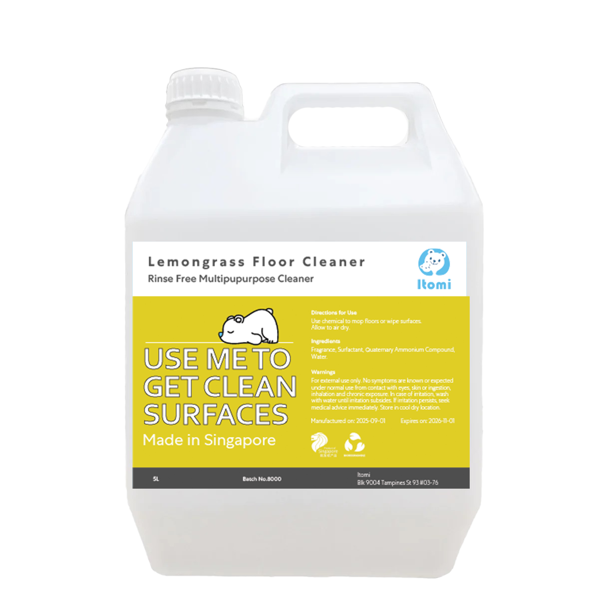 Itomi Lemongrass Floor Cleaner Detergent | Repel Mosquitoes